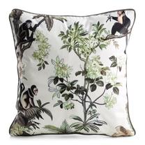 Dekoratyvinės pagalvėlės užvalkalas Velvet 206, balta sp./žalia sp., 45 cm x 45 cm
