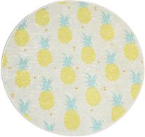 Vonios grindų kilimėlis Foutastic Ananas 359CHL1238, įvairių spalvų, 100 cm x 100 cm, Ø 100 cm