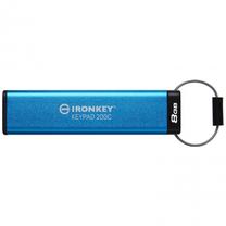 USB zibatmiņa Kingston IronKey Keypad 200, zila krās., 8 GB