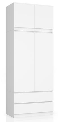 Spinta Akord Furniture Factory, balta sp., 90 cm x 50.4 cm x 234 cm