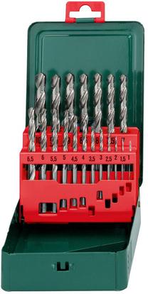 Metalo grąžtų rinkinys Metabo, metalas, hss-g, tiesus, 10-100 mm x 13.3 cm