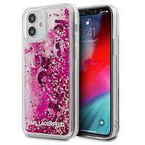 Telefona vāciņš Karl Lagerfeld Glitter Floating Charms iPhone 12 mini, rozā krās., Apple