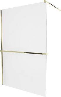 Dušas siena Mexen Kioto+ Walk-In, 110 cm x 200 cm, zelta krās./rūdītais