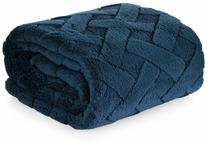 Pledas Caro K167-13, tamsiai mėlyna, 200 cm x 220 cm