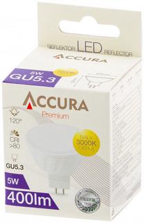 Lemputė Accura LED, 3000 °K, GU5.3, 5 W, 400 lm