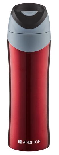 Ūdens pudele Ambition Love, sarkana krās., plastmasa/nerūsējošais tērauds, 0.45 l