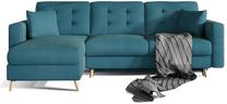 Kampinė sofa Asgard L Mat Velvet 75, žalia sp., 162 x 248 cm x 93 cm