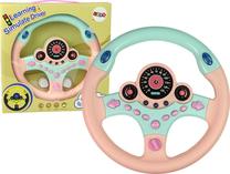 Interaktīva rotaļlieta, stūre Lean Toys Learning 10114, 25 cm, zaļa krās./rozā krās.