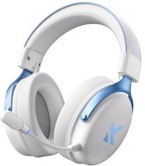 Belaidės žaidimų ausinės Mchose V9 Pro Wireless HW-V9-3, mėlyna sp./balta sp.