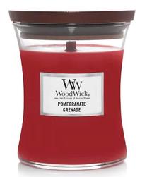 Žvakė, aromatinė WoodWick Pomegranate Grenade, 30 h, 85 g, raudona sp.