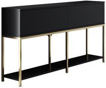 Konsoles galds Kalune Design Lord, zelta krās./melna krās., 150 cm x 30 cm x 80 cm