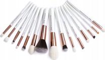 Dekoratīvās kosmētikas otu komplekts Jessup Make Up, 17.5 cm, 15 gab., zelta krās.