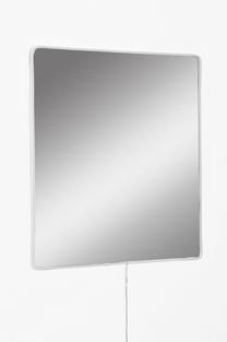 Зеркало Kalune Design Square Led, с освещением, подвесной, 50 см x 50 см, белый цв.