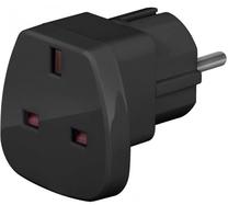 Adapteris Techly Travel adapter, 250 V, 2500 W UK female, Euro, melna krās.