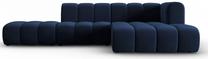Kampinė sofa Micadoni Home Lupine Velvet, tamsiai mėlyna sp., dešininė, 294 x 175 cm x 70 cm