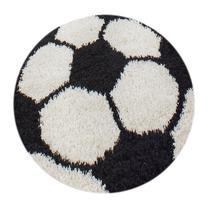 Kilimas vidaus Ayyildiz Fun Football, balta sp./juoda sp., 100 cm x 100 cm