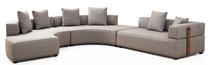 Kampinė sofa Hanah Home Gondol 4, pilka sp., dešininė, 360 x 300 cm x 70 cm