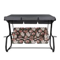 Lauko sūpynės Patio Rimini Black Edition, juoda sp./žalia sp./rožinė sp., 222 cm x 143 cm x 173 cm
