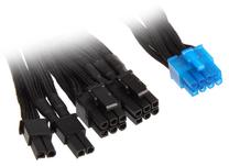 Провод SilverStone Cable 2x6+2 PCIe PCI Express 6 + 2pin, PCI Express 6+2-Pin, 0.55 м