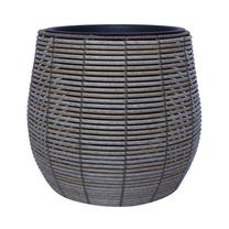 Puķu pods Home4you, plastmasa, Ø 45 cm, pelēka krās.