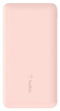 Lādētājs-akumulators (Power bank) Belkin BPB011BTRG, 10000 mAh, 15 W, rozā krās.