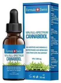Kūno aliejus Formula Swiss Cannabidiol Full Spectrum 10%, 10 ml