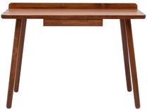 Rašomasis stalas Kalune Design Novak 909DKZ1404, 110 cm x 60 cm, 73 cm, riešuto sp./tamsiai ruda sp.