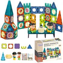 Magnetinis konstruktorius Woopie Learning & Play Castle, 98 vnt., įvairių spalvų
