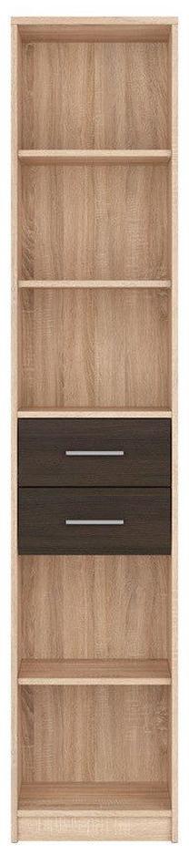 Lentyna Nepo Plus, ąžuolo/ruda, 40 cm x 34 cm x 197 cm