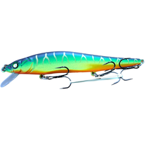 Vobleris Akara Mullet 110F-A20, 11 cm, 14 g, mėlyna sp./žalia sp./oranžinė sp.