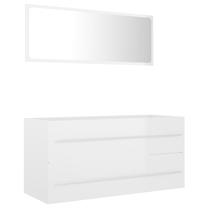Vonios kambario baldų komplektas VLX 804860, balta sp., 38.5 cm x 100 cm x 48 cm