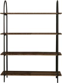 Pastatoma lentyna Kalune Design Dita 120, juoda sp./riešuto sp., 120 cm x 90 cm x 34 cm