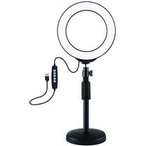Žiedinė lempa Puluz PKT3047B, balta sp./juoda sp.