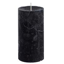 Svece, cilindriskas Spaas Rustic, 60 h, melna krās.