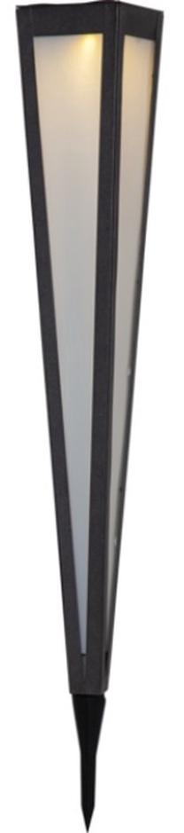 Iedurams gaismeklis ar saules bateriju Star Trading Bollard Pyramis, 0.03W, IP44, melna krās.