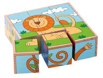Деревянный пазл Woodyland Exotic Animals 93056, 13.5 см x 13.5 см, 9 шт.