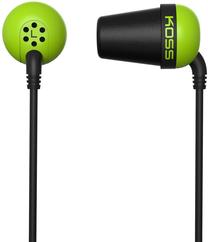 Laidinės ausinės Koss The Plug, juoda sp./žalia sp.