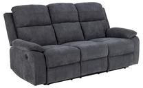 Sofa Mora 3-Seater Recliner, tamsiai pilka sp., 196.5 x 95 cm x 98 cm