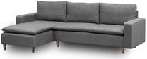 Kampinė sofa Hanah Home Lungo 859FTN2119, tamsiai pilka sp., dešininė, 154 x 255 cm x 78 cm