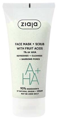 Sejas maska Ziaja Face Mask + Scrub with Fruit Acids, 55.0 ml
