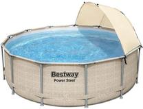 Baseinas, karkasinis Bestway Power Steel 5614V, šviesiai ruda sp., 396 x 107 cm