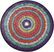 Vonios grindų kilimėlis Foutastic Bubble 359CHL4158, įvairių spalvų, 100 cm x 100 cm, Ø 100 cm