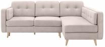 Kampinė sofa - lova Cornet, smėlio ruda sp., dešininė, 175 x 228 cm x 85 cm