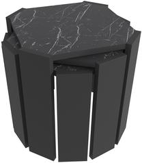 Журнальный столик Kalune Design Lori, черный цв., 44.5 см x 44.5 см x 41 см