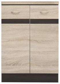 Apatinė virtuvinė spintelė Junona Line, sonoma ąžuolo sp./wenge sp., 47 cm x 60 cm x 85.7 cm