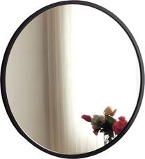 Veidrodis Kalune Design Siyah Metal Cerceve Yuvarlak Ayna A709, kabinamas, 60 cm x 60 cm, juoda sp.