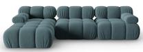Kampinė sofa Micadoni Home Bellis MIC_SET5L_2_F1_BELLIS2, šviesiai žalia sp., kairinė, 285 x 122 cm x 63 cm