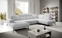 Kampinė sofa Bretan Softis 17, balta sp., dešininė, 205 x 350 cm x 107 cm