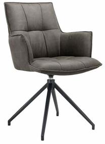 Valgomojo kėdė Osaka, matinė, tamsiai pilka, 63 cm x 59 cm x 89.5 cm