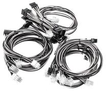 Vads Super Flower Sleeve Cable Kit, balta krās./melna krās.